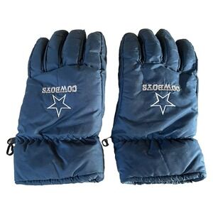 Dallas Cowboys Wells Lamont Winter‎ Warm Gloves Sz XL NFL Football Blue Star